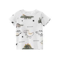 27KIDS - 純棉短袖上衣-塗鴉QQ恐龍-白色