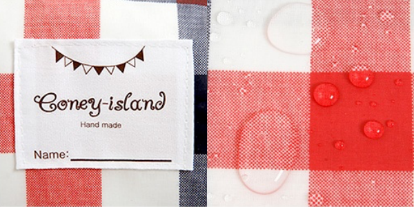 韓國 Coney Island - 防水睡袋收納袋(純棉內裏)-經典格紋-紅 (77.5*42.5*11cm)