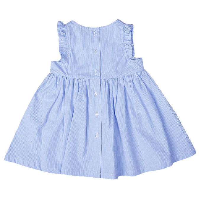 akachan honpo - 荷葉邊袖洋裝-淺藍色