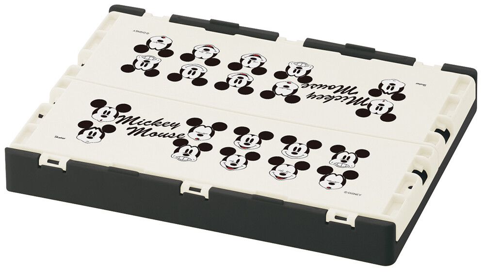 日本 SKATER 代購 - 可折疊收納箱-黑白米奇 (S(25x18.5x11cm))