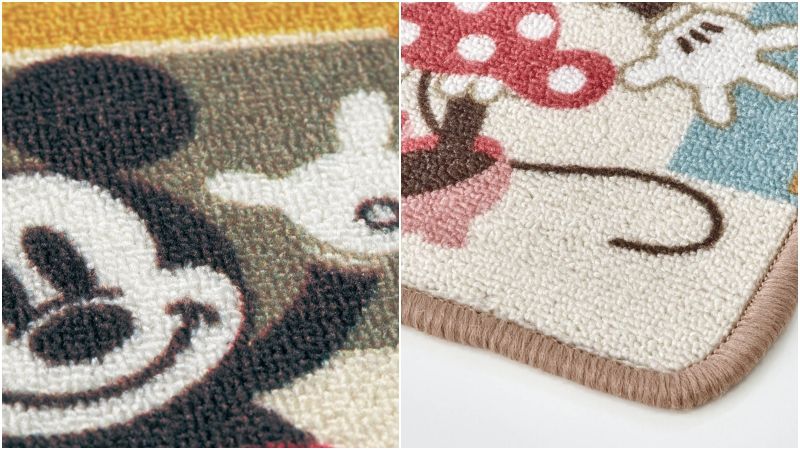 日本千趣會 - mini labo 去泥污腳踏墊-法蘭西花朵-藍綠