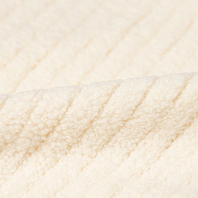 akachan honpo - 蓬鬆刷毛背心-米白色 (50~70cm)