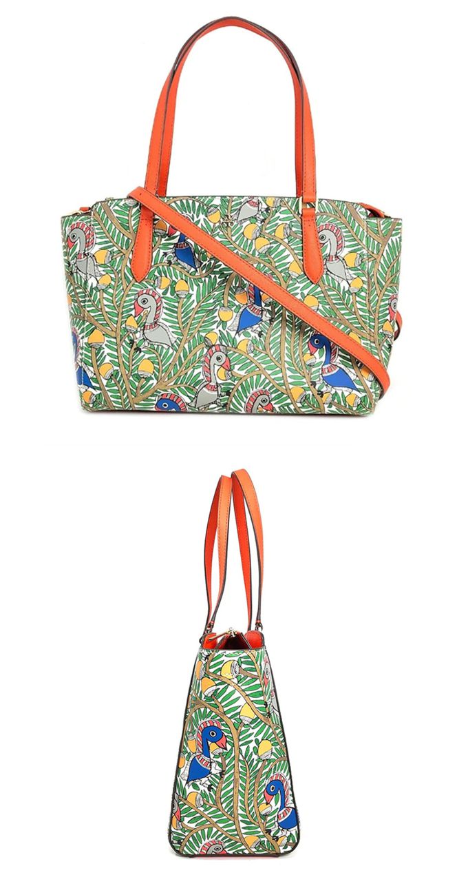 TORY BURCH - 印花皮革托特包 (叢林鳥)