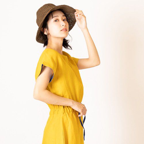 日本 Chepeli - 鐘型手工編織遮陽帽-麻花編織-卡其