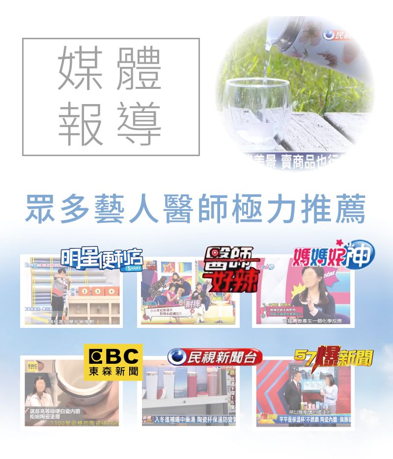 IKUK - 真空雙層內陶瓷保溫杯手把獨享杯-午夜藍-410ML