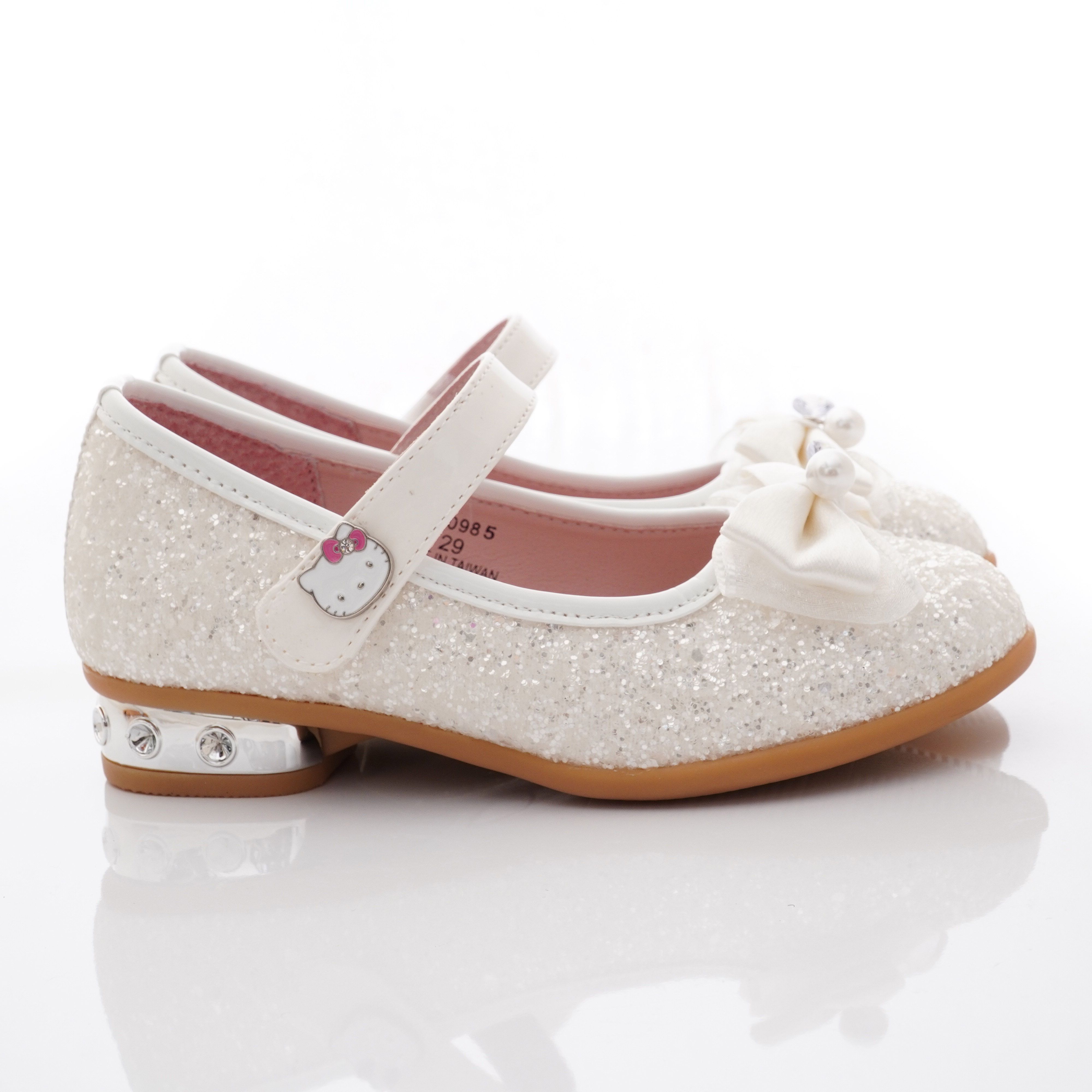 HELLO KITTY - 卡通童鞋-凱蒂晶鑽閃耀公主鞋款(中大童段)-白