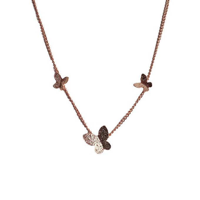 日本 Melody Accessory - 日本製 翩翩立體蝴蝶手鍊-金