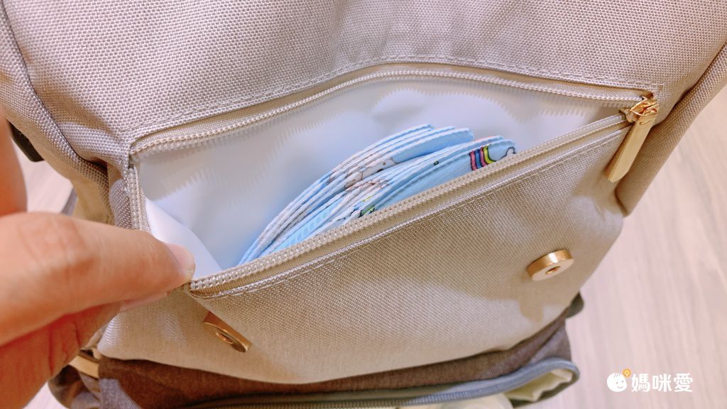 大容量乾濕分離媽媽包/後背包-拼色款-粉+灰 (26x20x43cm)