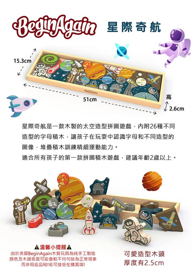 BeginAgain - 木頭造型玩具 星際奇航 (I1701)