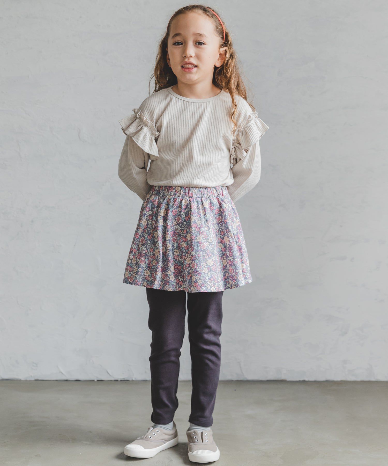 日本 PAIRMANON - 柔軟彈性百搭褲裙-素色-摩卡x灰黑