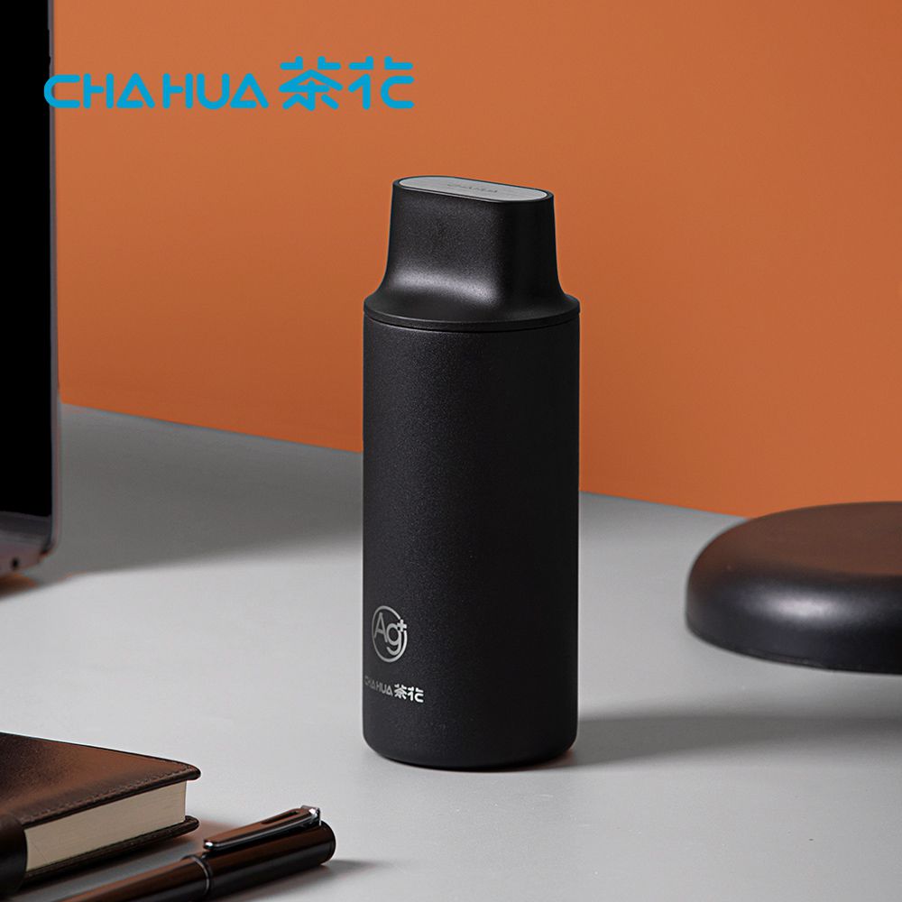 茶花CHAHUA - 316不鏽鋼銀離子抗菌真空保溫瓶-300ml-多色可選-冷酷黑