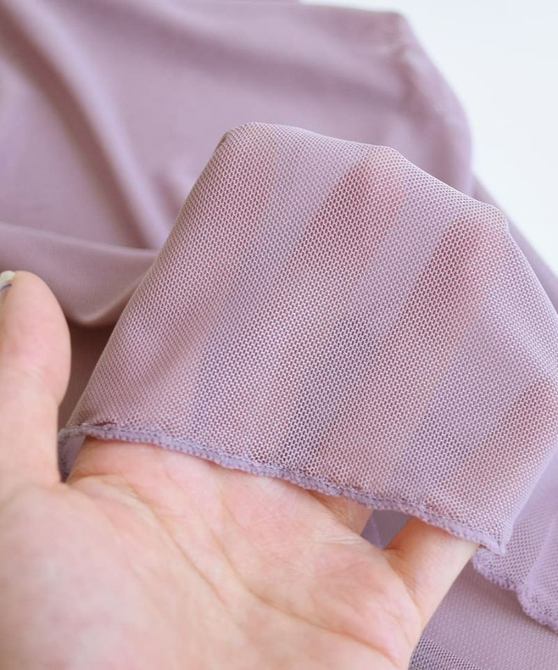 日本 zootie - 時尚透膚層次感穿搭內搭寬版長褲-網紗-深灰