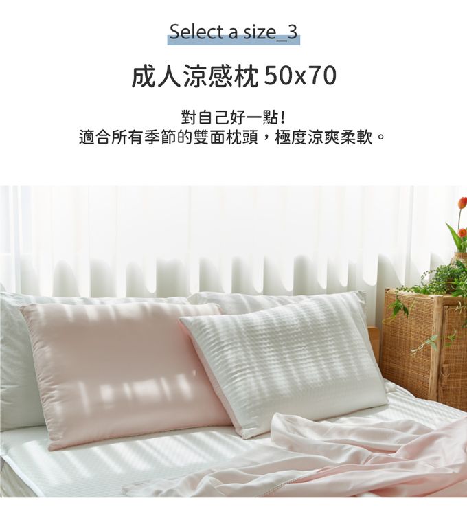 韓國 Hello HiZoo - 極度冰涼Sherbetcool 涼感造型抗菌防蟎雙面枕/涼感枕/護脊/護頸枕(冰絲粉)