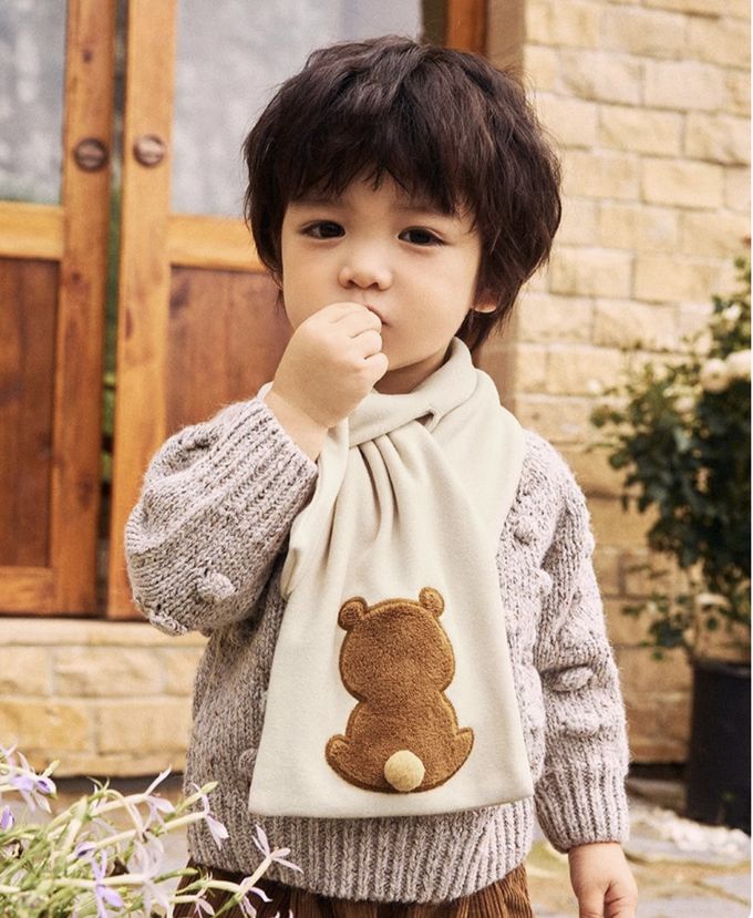 可愛動物造型圍巾  兒童保暖圍巾 