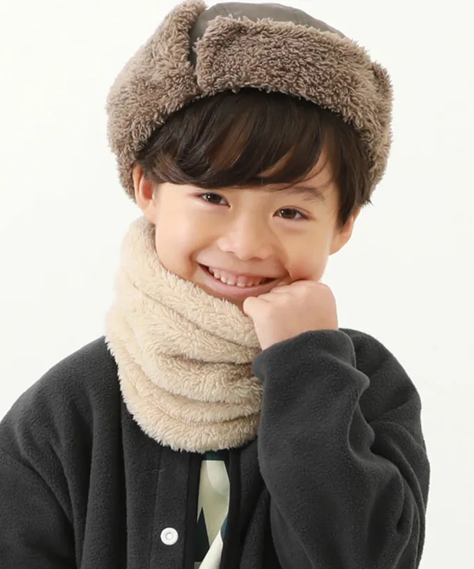 日本 devirock - 柔軟毛茸茸保暖圍脖(可調頸圍)-粉紅 (FREE)