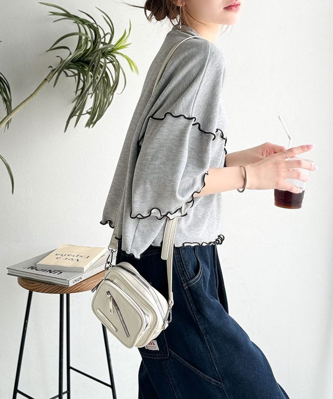 日本 Classical Elf - 木耳QQ俏麗造型寬袖上衣-炭黑