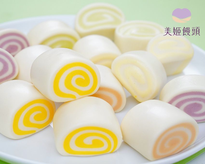 美姬饅頭 - 蔬果毛巾捲造型饅頭-12入-300g/盒