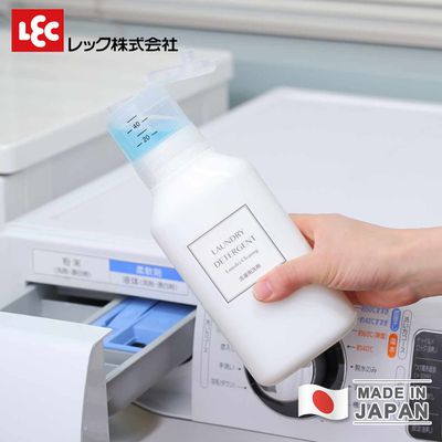 日本 LEC - 日本製按壓計量補充瓶 600ml｜液體洗劑專用補充瓶-3入組