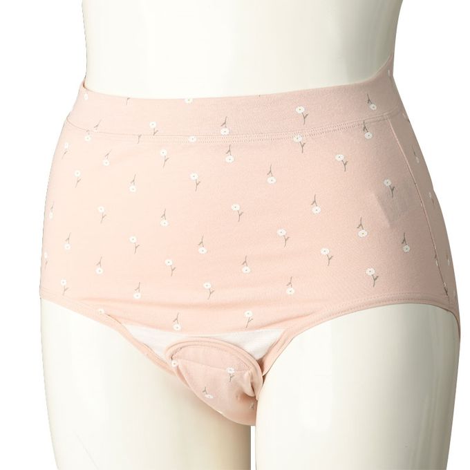 akachan honpo - 產後護理內褲-腹部舒適款 小花-粉紅色