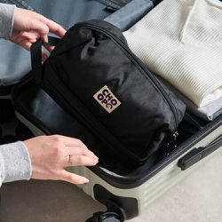 日本 LIZDAYS - 超大容量防水下層旅行收納化妝包-黑
