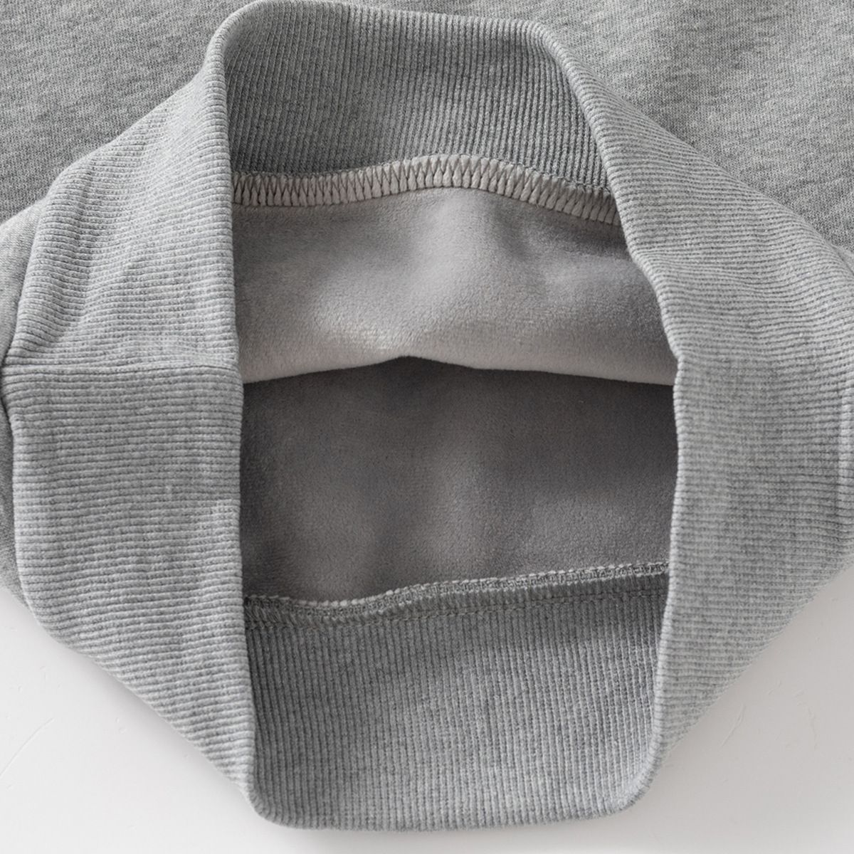 WELLKIDS - 加絨圓領長袖大學T套裝-帥氣熊熊-灰色