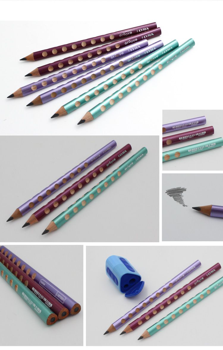 德國LYRA - Groove三角洞洞鉛筆6入(粗)-珠光綠-5~7歲
