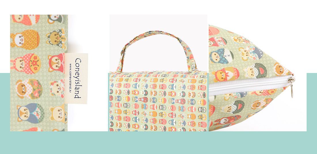 韓國 Coney Island - 雙面防水睡袋收納袋-娃娃不倒翁 (77.5X42.5cm)