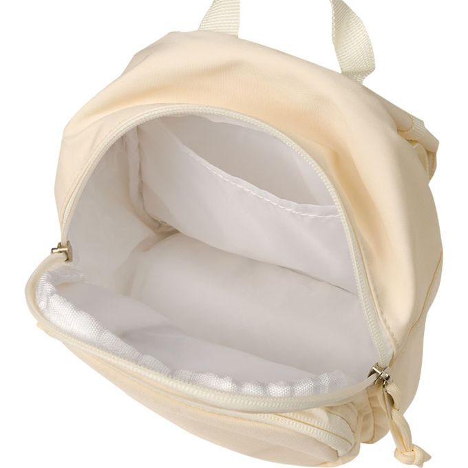 akachan honpo - 防走失背包-小熊刺繡-象牙白色