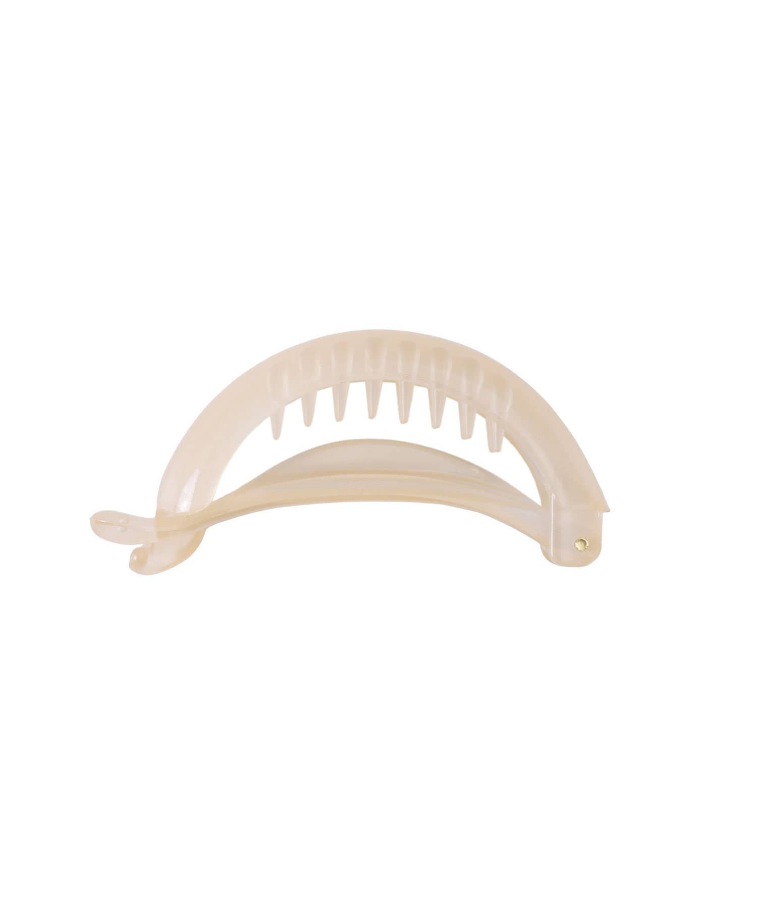 日本 Lattice - 美型弧面香蕉夾/髮夾-咖啡