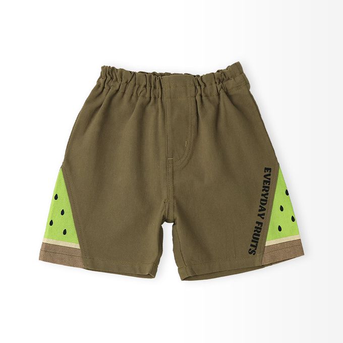 日本 ZOOLAND - 100%棉 水果切片印花舒適短褲-西瓜