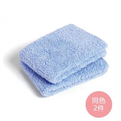 日本 本多 - 激推宣言 5倍吸水力小方巾(同色2件組)-水藍 (33x33cm)