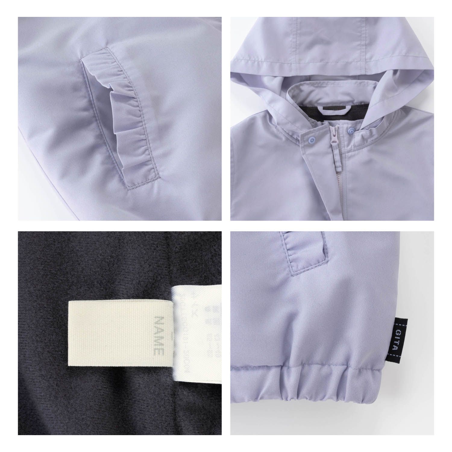 日本千趣會 - GITA 防潑水裏起毛風衣外套(帽可拆)-薰衣草