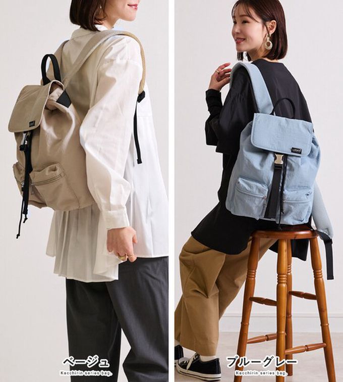 日本 LIZDAYS - 輕量簡約防潑水多口袋後背包-黑 (30x35cm)