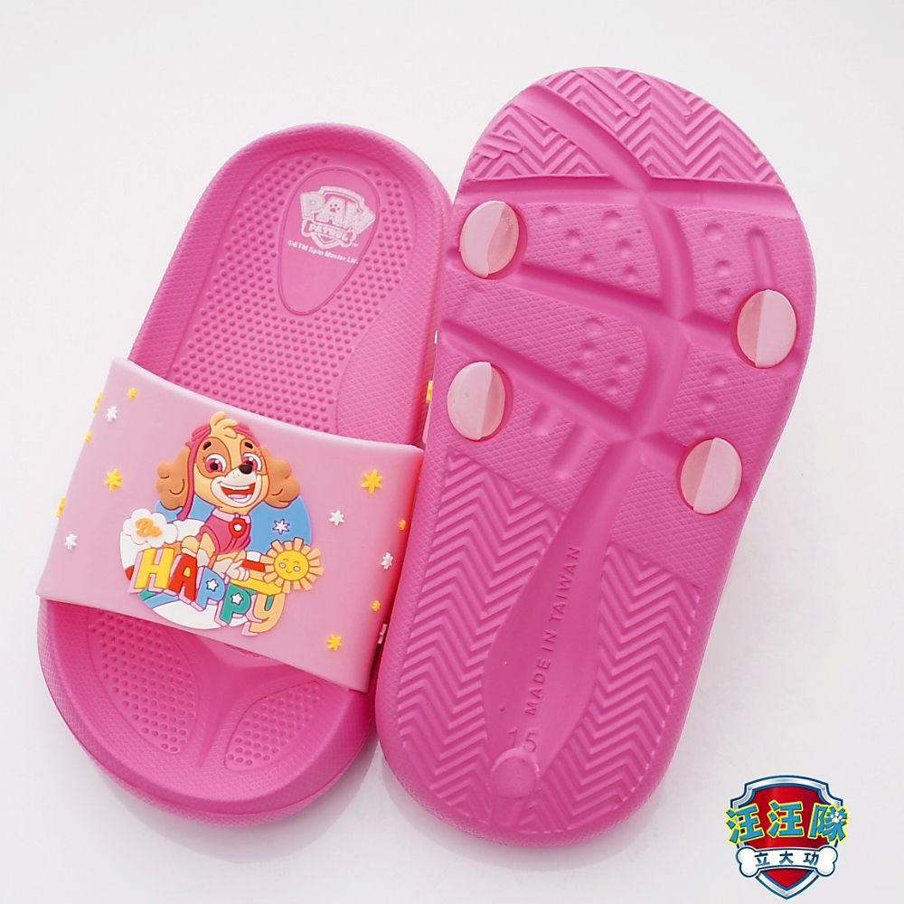 汪汪隊立大功 - 台灣製汪汪隊立大功輕量拖鞋(中小童段)-桃紅