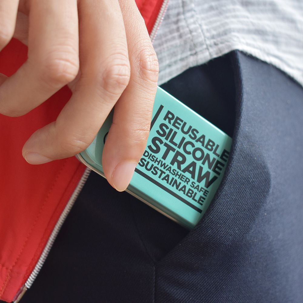 美國GoSili - 單支珍奶吸管隨行組-Lime-附鐵盒-青檸檬