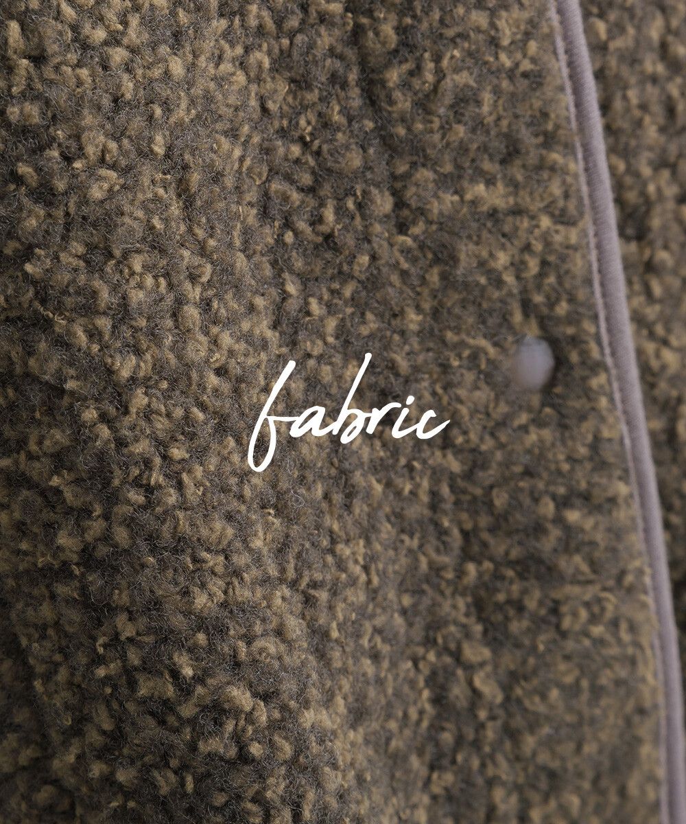 日本女裝代購 - 前後2way大口袋短毛背心-象牙