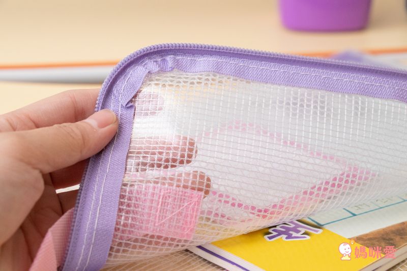 日本文具 SONIC - 方便收納聯絡袋-粉紅