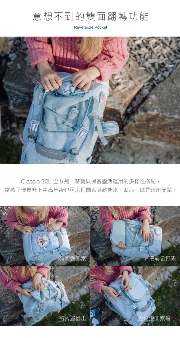 Beckmann - Classic 兒童護脊書包 22L - 光速Tiger