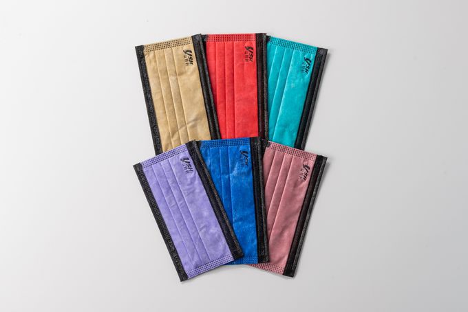 YSH 益勝軒 - 成人醫療級三層平面口罩/雙鋼印/台灣製/撞色-墨焰紅 (17.5x9.5cm)-50入/盒(未滅菌)