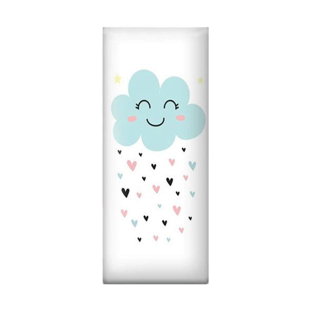 4入-立體防撞隔音壁貼 寶寶床圍加厚防撞墊 軟包墊-愛心雲2入+隨機2入 (20*50*3cm)