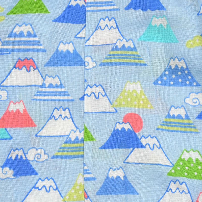 akachan honpo - 甚平包屁衣-富士山-淺藍色