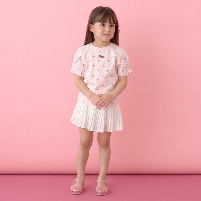 日本 Lycee mine - 輕盈鬆緊腰百褶裙-(內襯安全褲)-炭灰