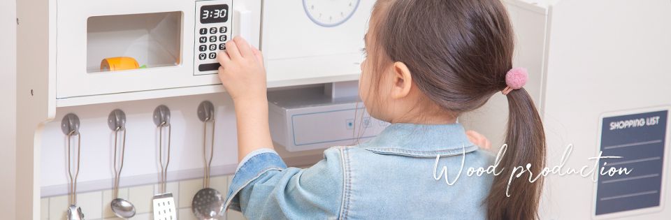 Kikimmy - 加大版歐式木製大型聲光廚房玩具組(附配件11件) (95x71.2x102cm)