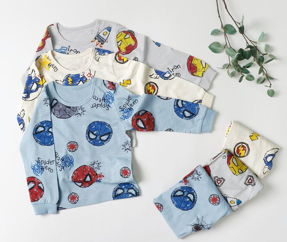 韓國 Mellisse - 韓製莫代爾透氣長袖家居服-卡通人物蜘蛛人