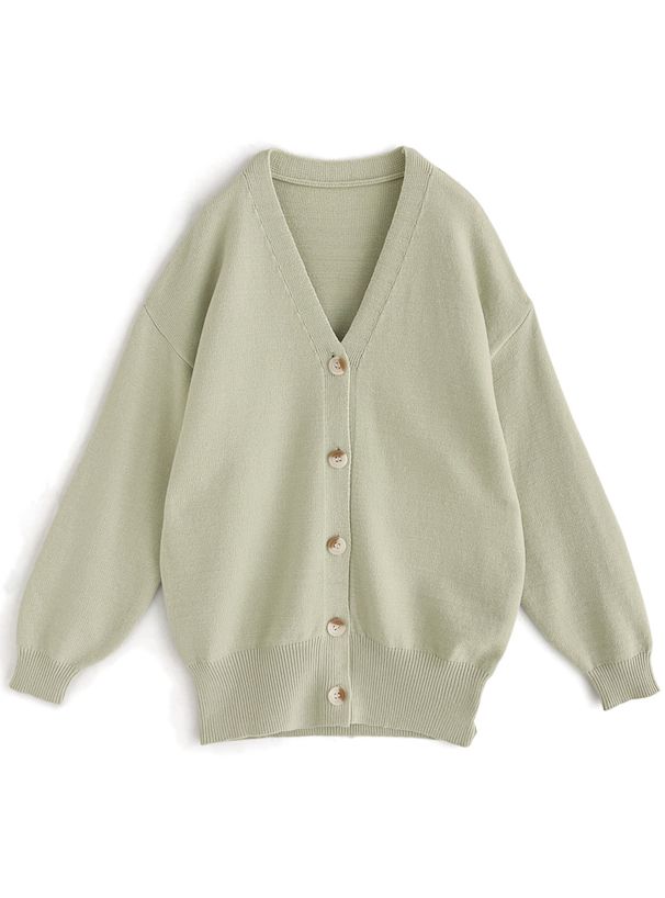 日本 GRL - 甜美針織洋裝+長版外套2件組-淺米杏