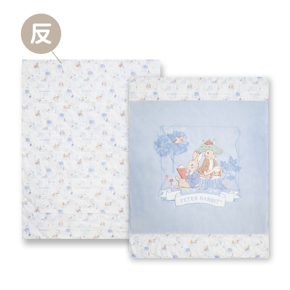 悅讀比得兔冬夏兩用被 105x135cm(四季被 棉被 被子 寶寶被 嬰兒被)-藍色