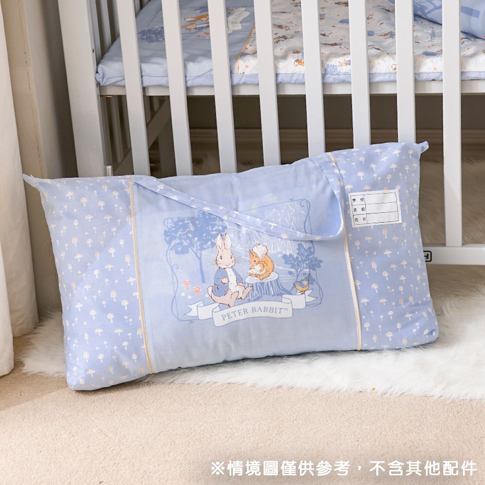 悅讀比得兔兩件式睡袋/小朋友睡袋/兒童睡袋/幼兒園睡袋 (睡袋、涼被內胎、提袋)-藍色