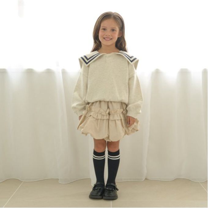 日本 Lycee mine - 澎澎皺摺造型短裙(可調腰圍)-淺粉