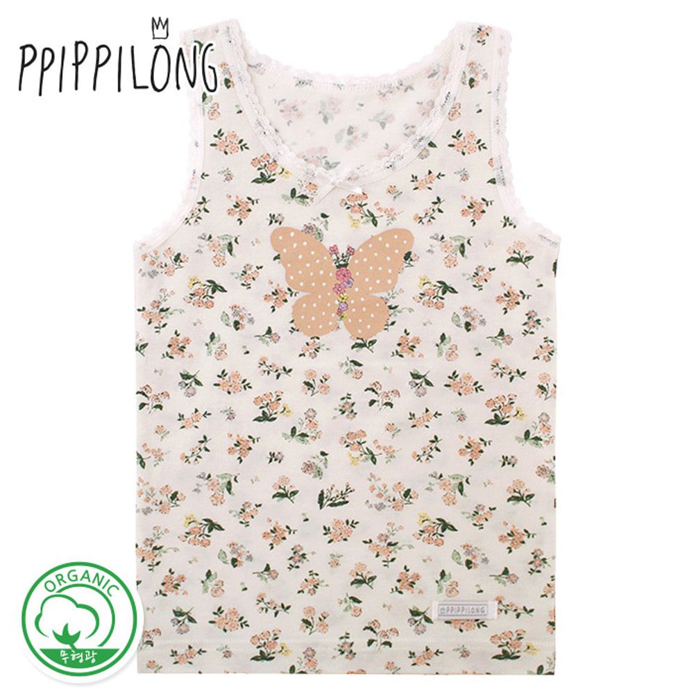 韓國 Ppippilong - 有機棉透氣內衣(女寶)-花園蝴蝶