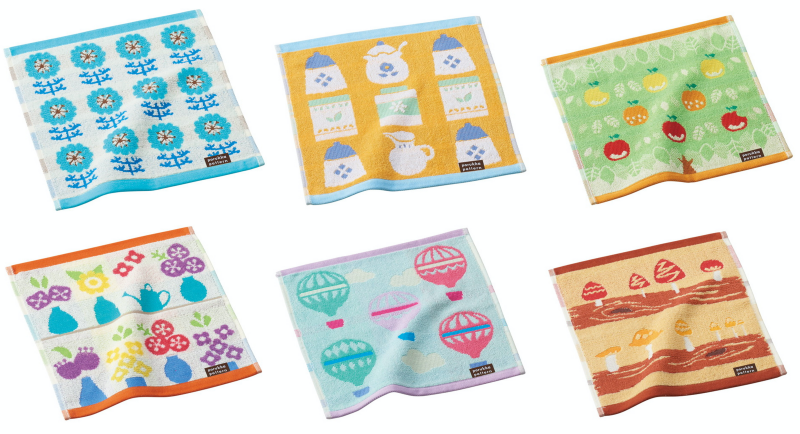 日本 porukka - 葡萄牙製 歐風插畫純棉吸水毛巾/短浴巾-熱氣球 (30x80cm)